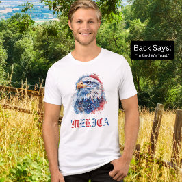 In Gott vertrauen wir Adlerrot Weiß und Blau Tri-Blend Shirt