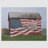 In Gott vertrauen wir auf das Gewebe aus Stall Seidenpapier (Vorderseite)