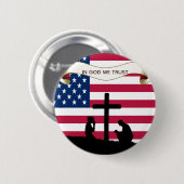 In Gott vertrauen wir dem Gebet für Amerika Pinbac Button (Vorne & Hinten)