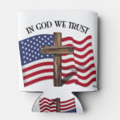 In Gott vertrauen wir dem widerspenstigen Kreuz un Dosenkühler (Rückseite)