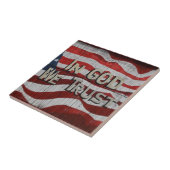 In Gott vertrauen wir der rustikalen Stallbehörde Fliese (Seite)