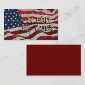 In Gott vertrauen wir der rustikalen Stallbehörde  Visitenkarte (Vorne/Hinten)