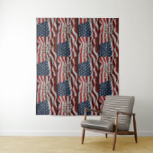 In Gott vertrauen wir der rustikalen Stallbehörde Wandteppich (Beispiel)