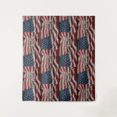 In Gott vertrauen wir der rustikalen Stallbehörde Wandteppich (Vorderseite)