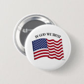 In Gott vertrauen wir der US-Flagge Button (Vorne & Hinten)