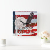 In Gott vertrauen wir der Wall-Uhr Quadratische Wanduhr (Zuhause)