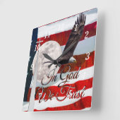 In Gott vertrauen wir der Wall-Uhr Quadratische Wanduhr (Winkel)