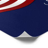 In Gott vertrauen wir der Wellenflagge Poster (Ecke)