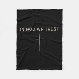 In Gott vertrauen wir Niedlichen Christlichen Mini Fleecedecke