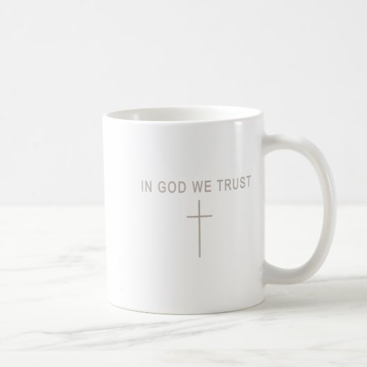 In Gott vertrauen wir Niedlichen Christlichen Mini Kaffeetasse (Rechts)