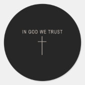 In Gott vertrauen wir Niedlichen Christlichen Mini Runder Aufkleber (Vorderseite)