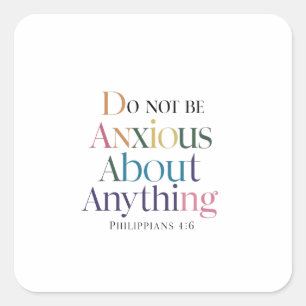 In Gottes Gegenwart Freiheit von Angst finden Quadratischer Aufkleber