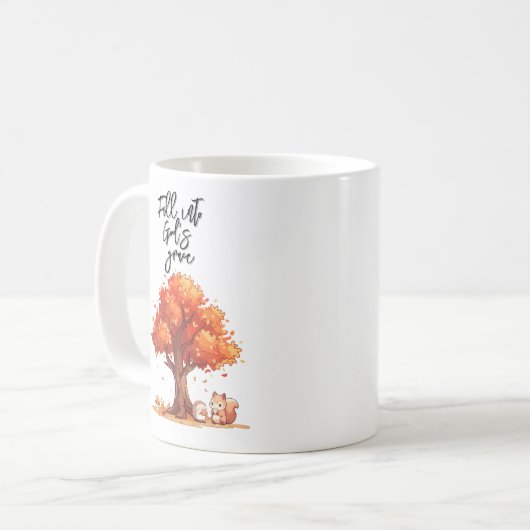 In Gottes Gnade fallen Kaffeetasse (Vorderseite Links)