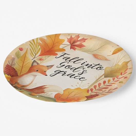 In Gottes Gnade fallen Pappteller (Schrägansicht)