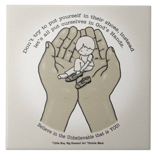 In Gottes Händen Fliese (Vorderseite)