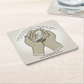 In Gottes Händen Rechteckiger Pappuntersetzer (angewinkelt)