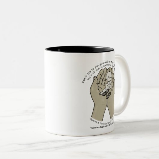 In Gottes Händen Zweifarbige Tasse (VorderseiteRechts)