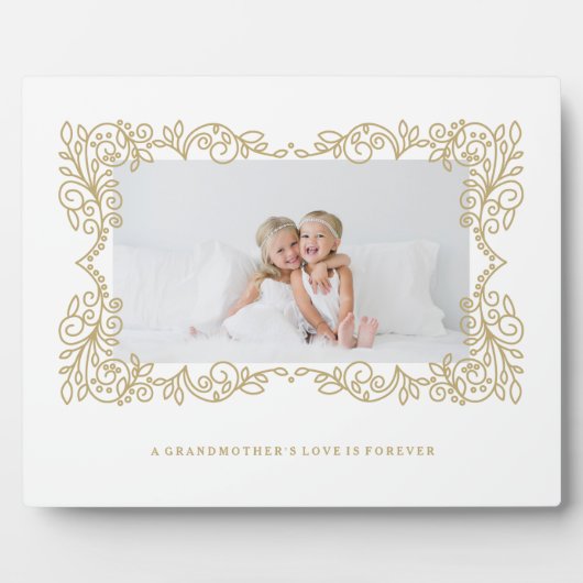 In Grandmother's Love Ornate Frame Fotoplatte (Vorderseite)