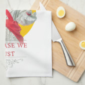 In Grease We Trust. Saint of the Kitchen  Geschirrtuch (Viertel Falte)