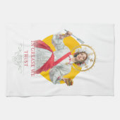 In Grease We Trust. Saint of the Kitchen  Geschirrtuch (Horizontal)