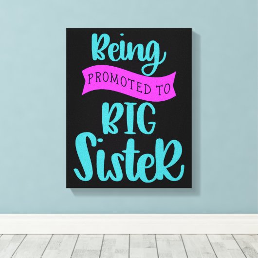 In große Schwester befördert werden Leinwanddruck (Insitu (Holzboden))