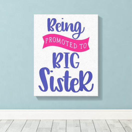 In große Schwester befördert werden Leinwanddruck (Insitu (Holzboden))