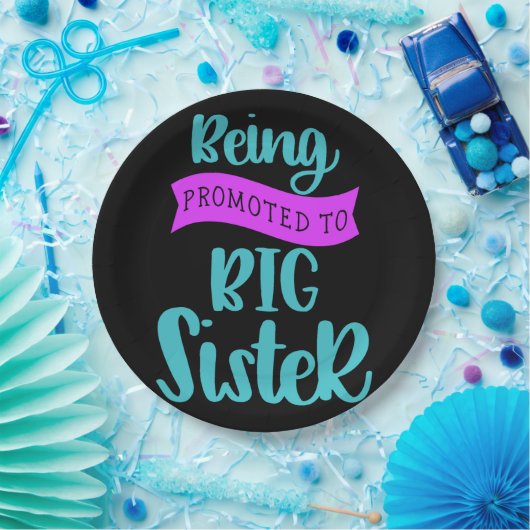 In große Schwester befördert werden Pappteller (Party)