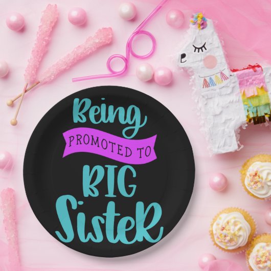 In große Schwester befördert werden Pappteller (Party)