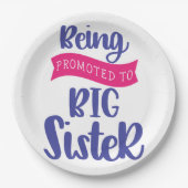 In große Schwester befördert werden Pappteller (Vorderseite)