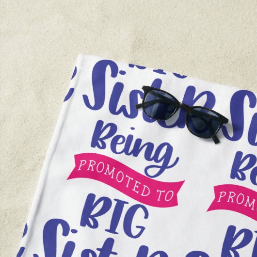 In große Schwester befördert werden Strandtuch (Beispiel)