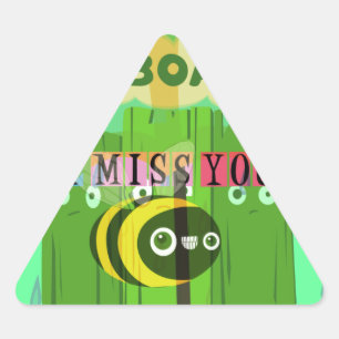 In Großen und Ganzen vermisse ich Dich: Inspiriere Dreieckiger Aufkleber