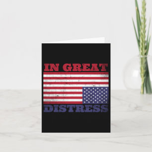 In großer Not die amerikanische Flagge als Einheit Karte
