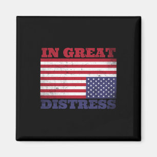 In großer Not die amerikanische Flagge als Einheit Magnet