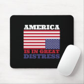 In großer Not die amerikanische Flagge als Einheit Mousepad (Mit Mouse)