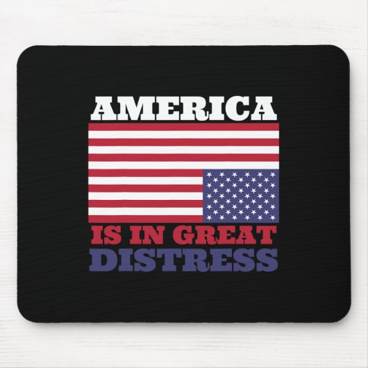 In großer Not die amerikanische Flagge als Einheit Mousepad (Vorne)