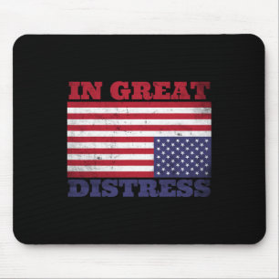 In großer Not die amerikanische Flagge als Einheit Mousepad