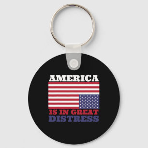 In großer Not die amerikanische Flagge als Einheit Schlüsselanhänger