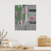"In grüner" digitaler Kunst gestört Poster (Küche)