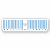 In Guatemala hergestellter Barcode-Flagge Aufkleber (Vorderseite)