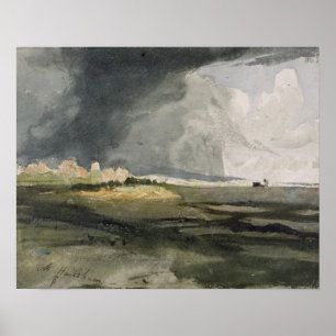 In Hailsham, Sussex: Ein Sturm nähert sich 1821 (w Poster
