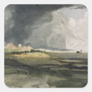In Hailsham, Sussex: Ein Sturm nähert sich 1821 (w Quadratischer Aufkleber
