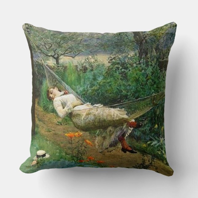 "In Hammock" von Anders Zorn Kissen (Vorderseite)