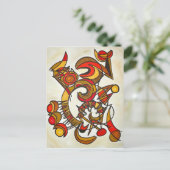In Harmony And Out of Tune - Abstract Art Postcard Postkarte (Stehend Vorderseite)