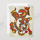 In Harmony And Out of Tune - Abstract Art Postcard Postkarte (Vorne/Hinten)
