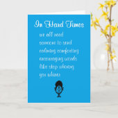 In harter Zeit ein lustiges Gedicht der Ermutigung Karte (Gelbe Blume)