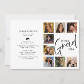 In Her Grad Era Photo Collage Graduation Einladung (Vorderseite)