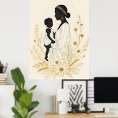 In Her Silence, He Finds Safety I Poster (Heimbüro)