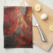 In Herbstleaves Inspiriert Samoyed Geschirrtuch (Viertel Falte)