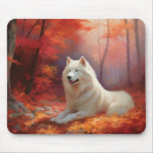 In Herbstleaves Inspiriert Samoyed Mousepad (Vorne)