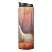 In Herbstleaves Inspiriert Samoyed Thermosbecher (Nach rechts gedreht)